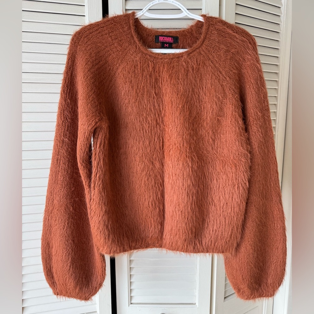 Rock & Roll Denim Camel Sweater